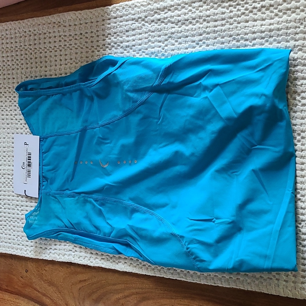 Zyia New with tag and bag Atomic Blue Mesh panel tank